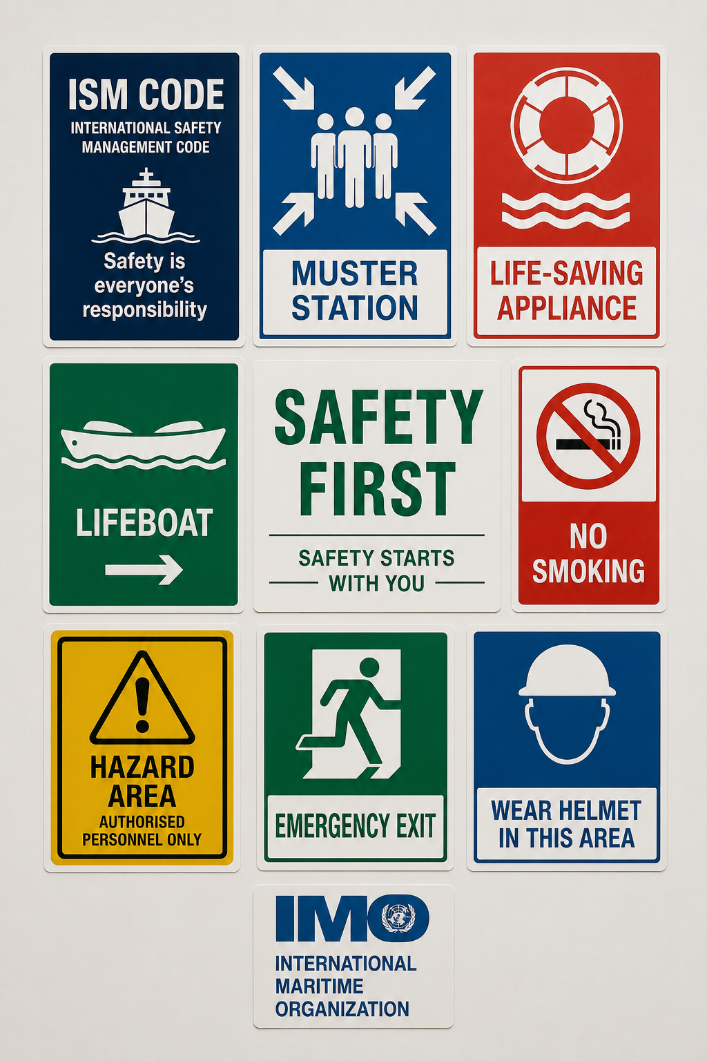 IMO signs and posters